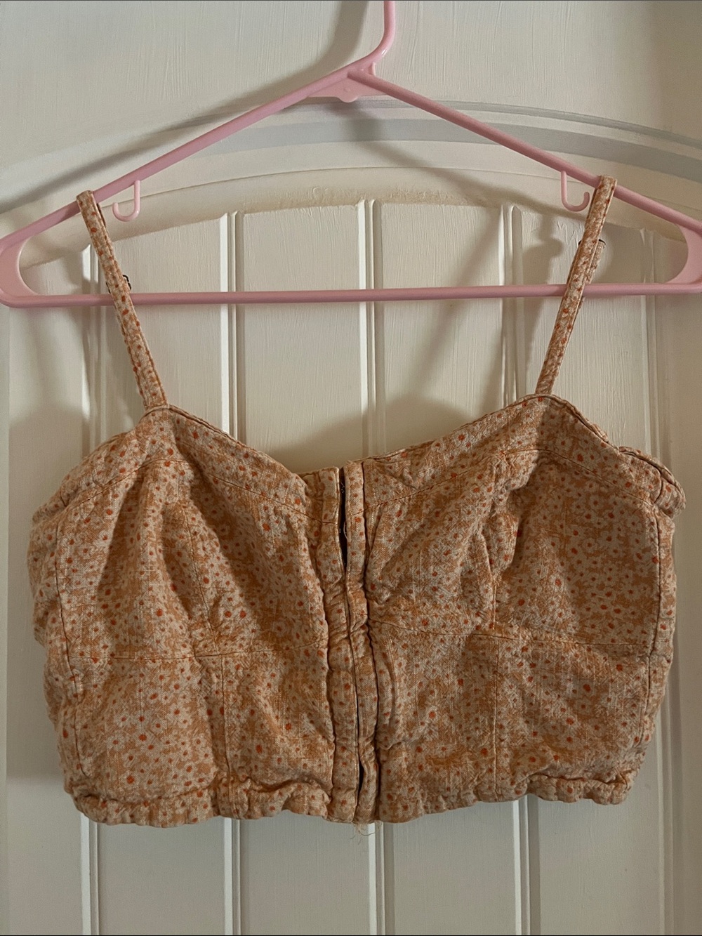 Aeropostale Peach Floral Cropped Cami